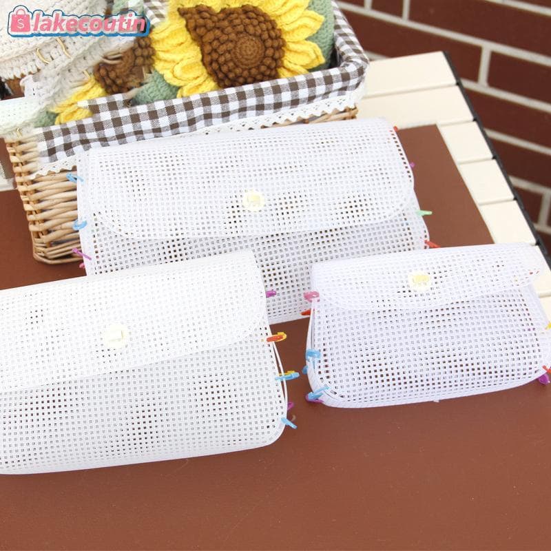 la Kit De Malha Plástica De Tecelagem Auxiliar , Bolsa De Ombro , Pano De Plástico , Material Para Fazer DIY Lata