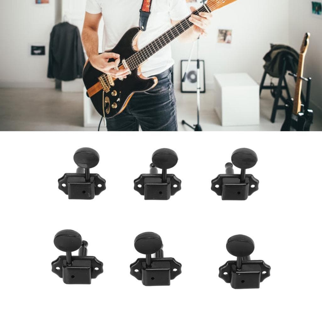 Pegs de afinação de cordas de 6 peças 3L3R Afinadores de cabeça de máquina de metal para guitarra elétrica com