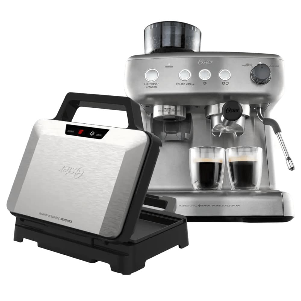 Kit Cafeteira Espresso Xpert e Sanduicheira Inox Oster
