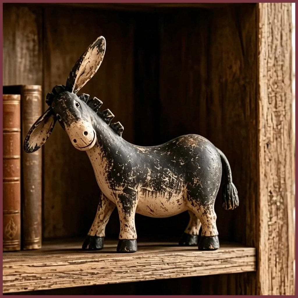Estatueta Rústica De Campo , Decoração Desgastada , Estante , Peça Central , Resina , De Animal Para Escritório Doméstic