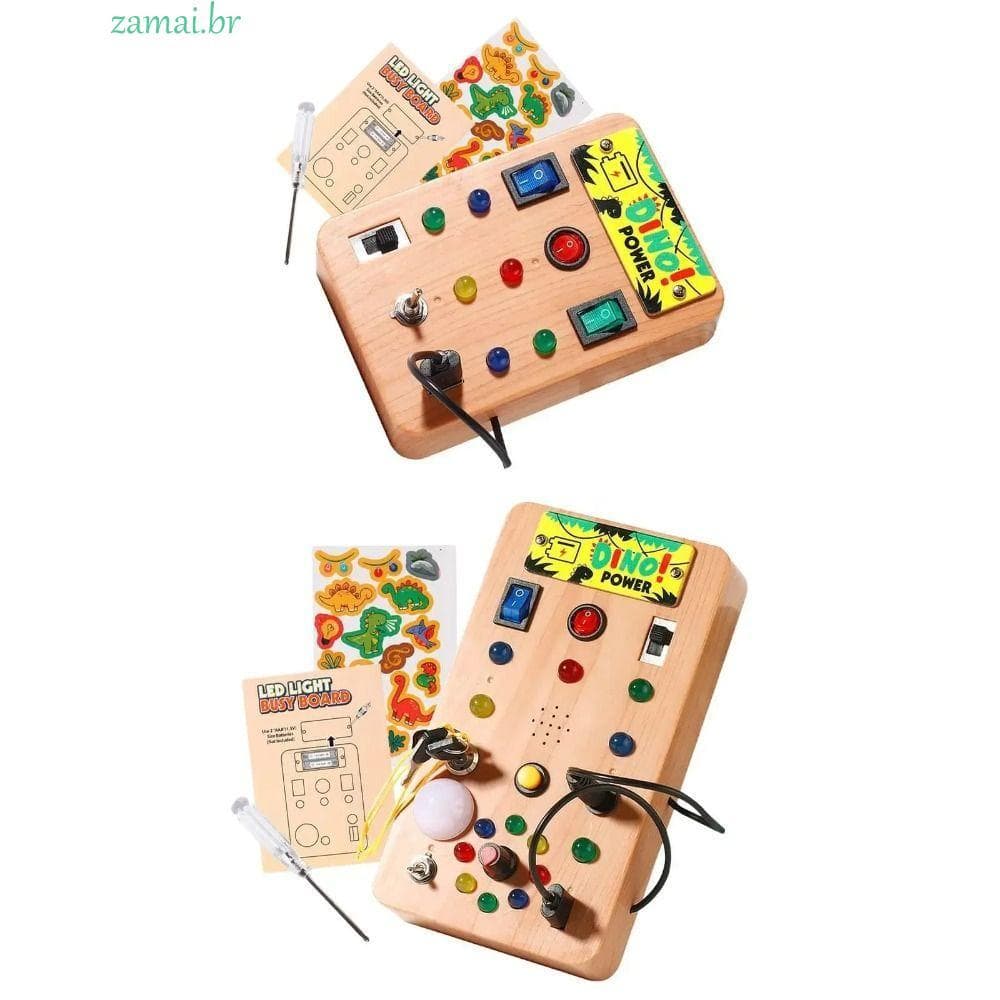 Placa De Atividades Infantis ZAMAI , Interruptor De Luz LED Montessori Toddler Busy Board , Cultivo De Percepção