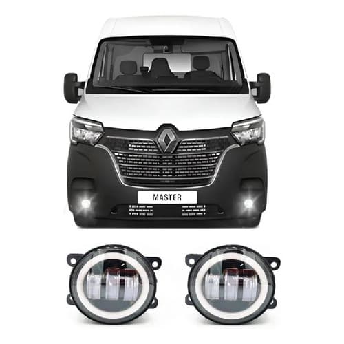 Par Farol Led Neblina Milha Renault Master 2023 2024 2025 Branco