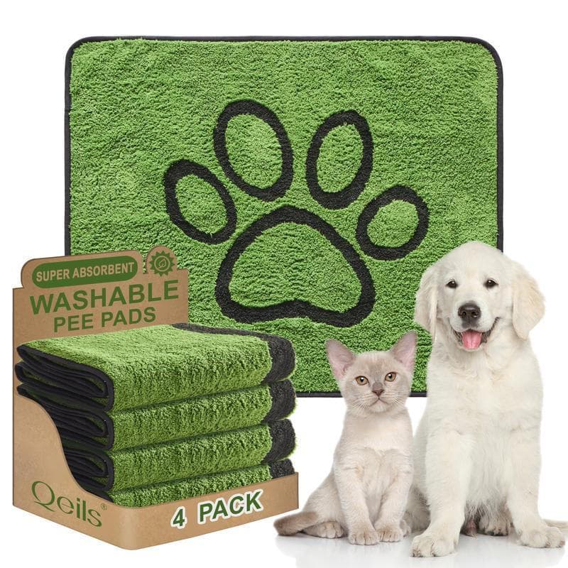 Qeils – Tapetes higiênicos laváveis para cães – 2 unidades, tapetes reutilizáveis para filhotes, superabsorventes, para