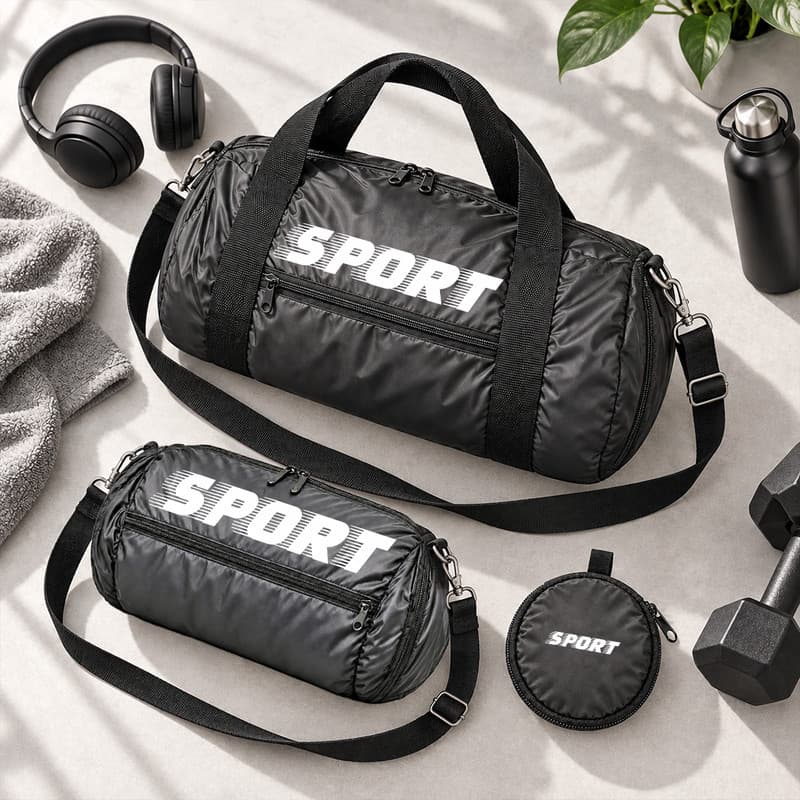 Conjunto Mala Fitness Bolsa Transversal Case Acessórios Futebol Futsal Vôlei Promoção