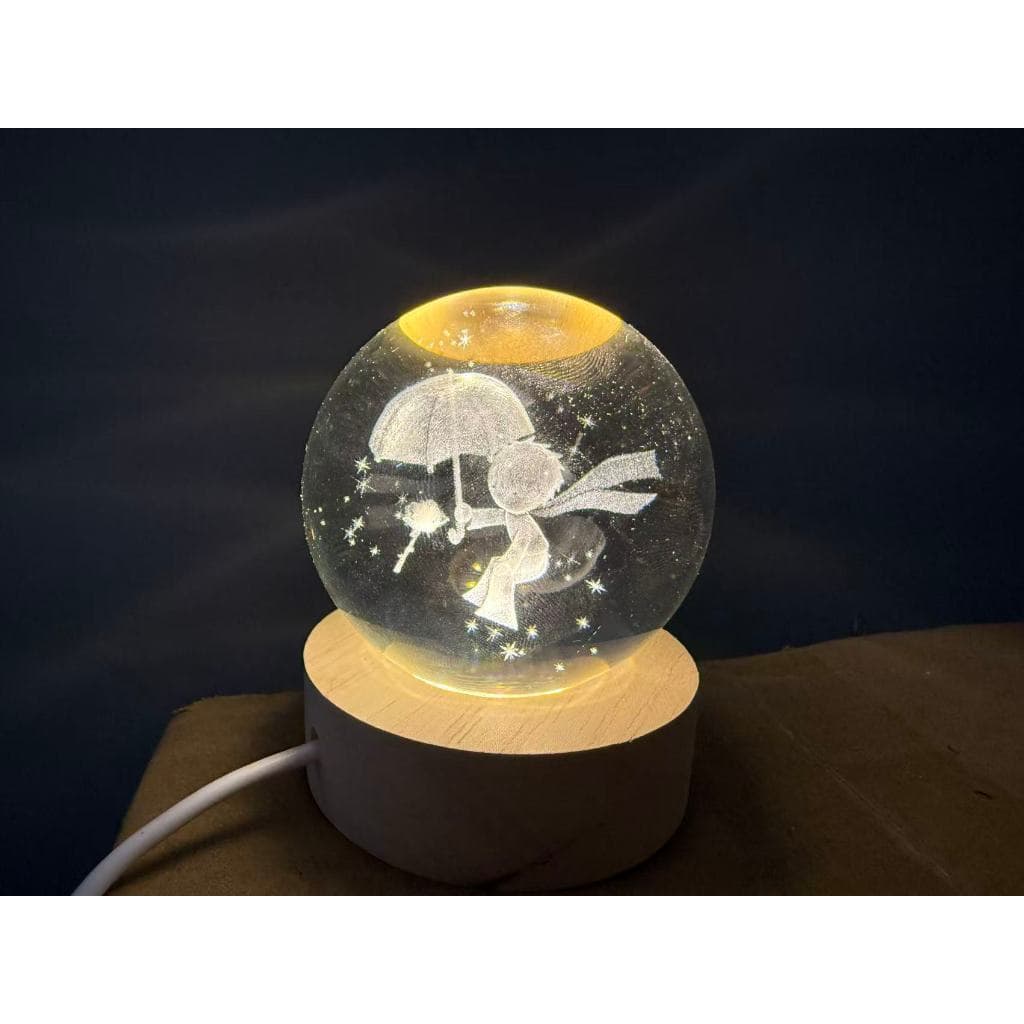 B&B&B Luminária Decorativa Globo De LED Bola De Cristal Colorido 6Cm Bivolt 3D Com USB Enfeite Universo PROMOCAO