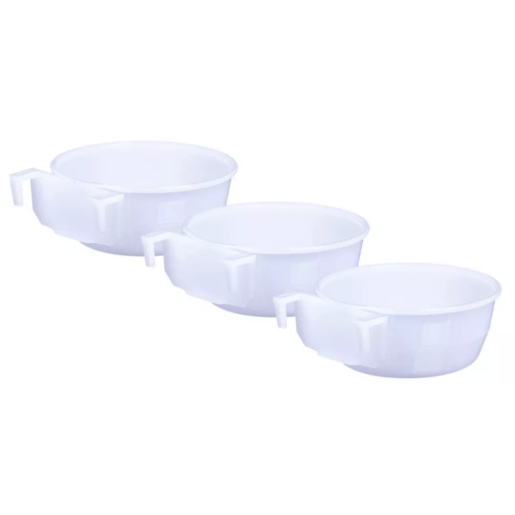 Kit Banheira Suspensa para Gaiola Pequena Redonda Pássaros 110ml