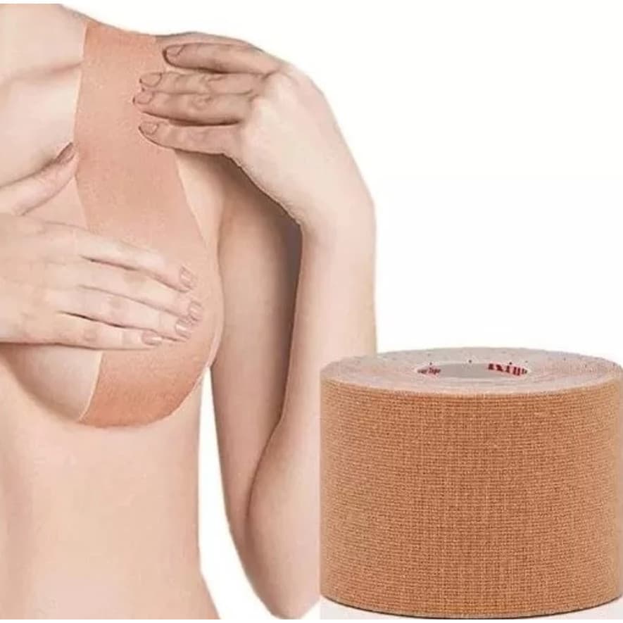 KIT  COM 6 Pcs Sutiã Rolo Adesivo Levanta Peito Seio Fita Boob Up Invisível