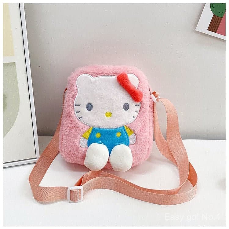 Bolsa De Pelúcia De Brinquedo Yugui Pacote diagonal De Cachorro Minha De Pudim Kulomi Saco transversal Sanrio Bolsa de o
