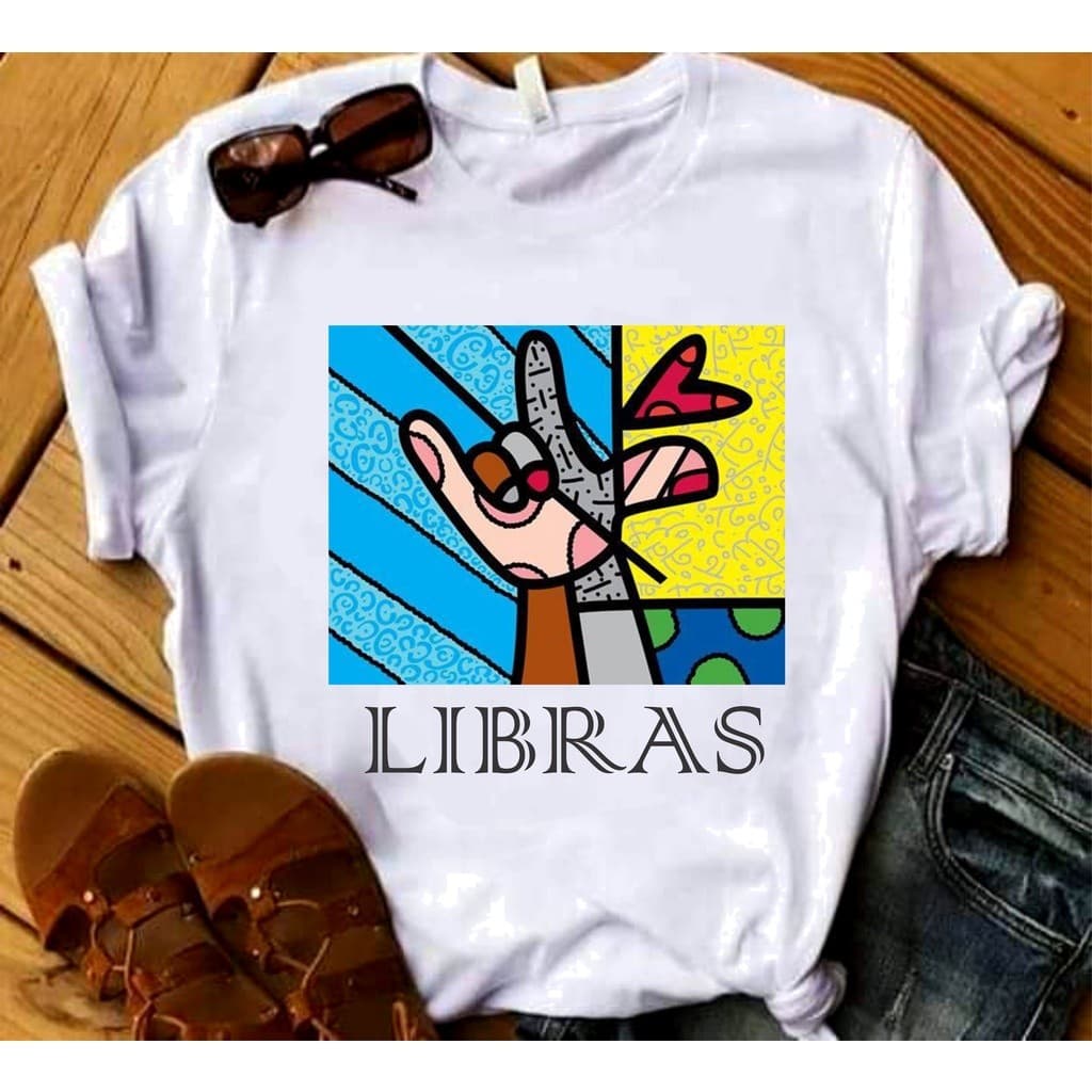 Camisa Libras 06 T-Shirt Camiseta  Blusa Feminina  Unissex DR