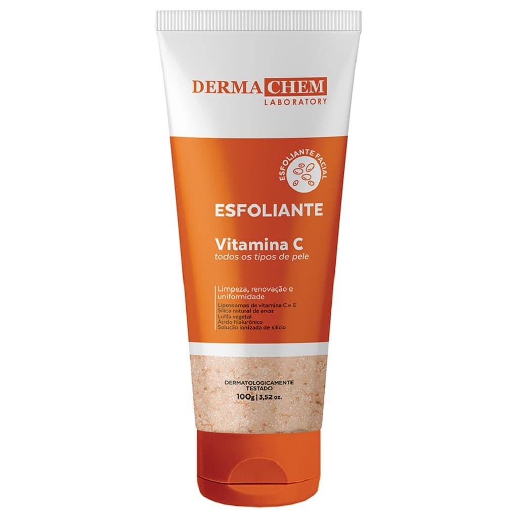 😍Gel Esfoliante Vitamina C Dermachem 100 g – limpeza, renovação e uniformização da pele🎁