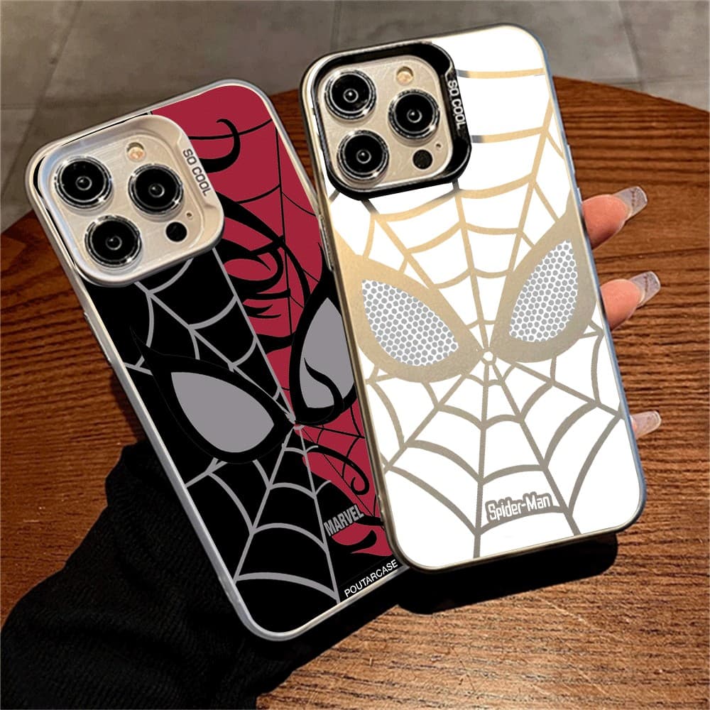 Capa Para iPhone 7 Plus 17 Pro Max 17Air 16 15 13 11 14 12 11 Xs XR 8 SE 2020 Teia De Aranha Homem-Choque IMD Caso