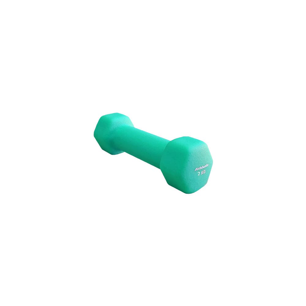 Halter Athletic Sextavado 2kg em Neoprene Conforto e Aderência para Treino de Musculação em Casa