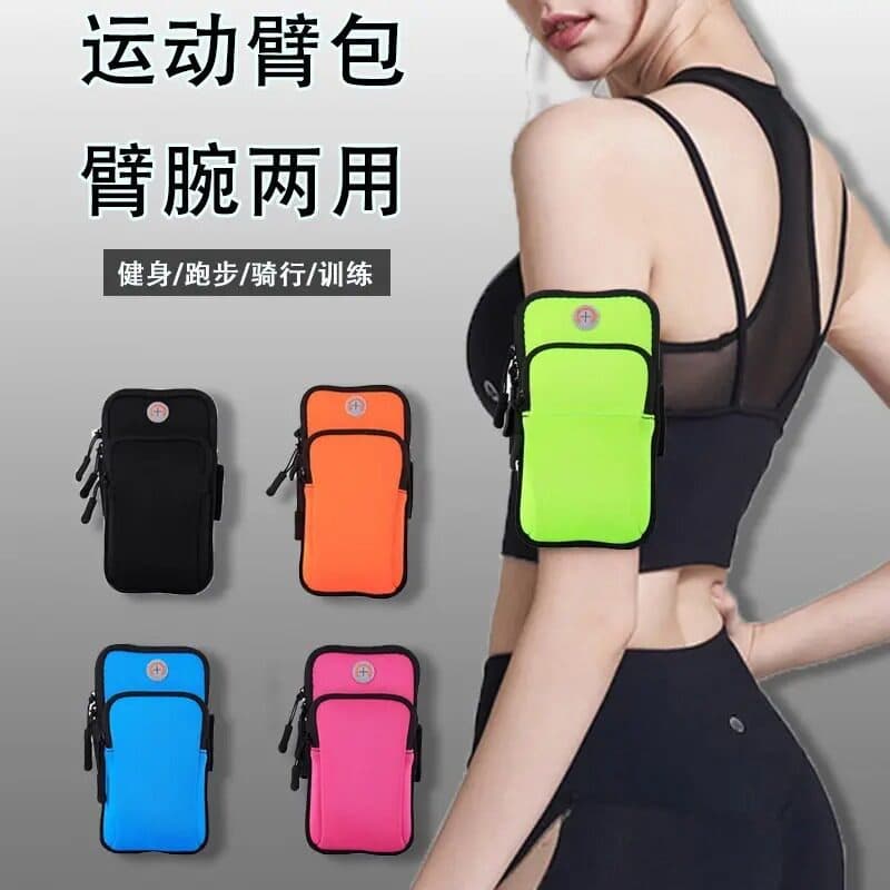 Saco de armazenamento do telefone móvel esportes braço saco Unisex ao ar livre correndo saco de pulso leve fitness manhã