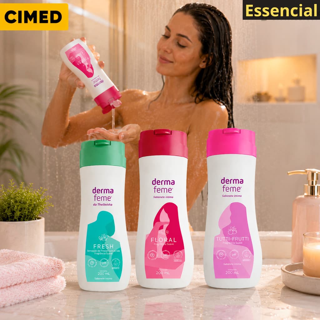 Sabonete Íntimo Mulher Dermafeme 200ml Diário PH Balanceado Proteção Higiene Barato Promoção Cimed