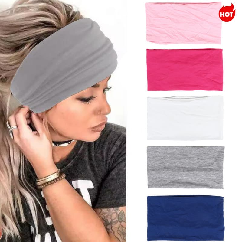 < LA > Tiaras Para Mulheres , Faixas Elásticas Largas A Cabeça De Cabelo Antiderrapantes Esportivas Suor
