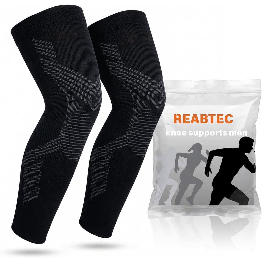 Joelheira Snox Reabtec para Homens (Pacote com 2) - Manga de Compressão para Joelho para Articulações, Lesões no Menisco
