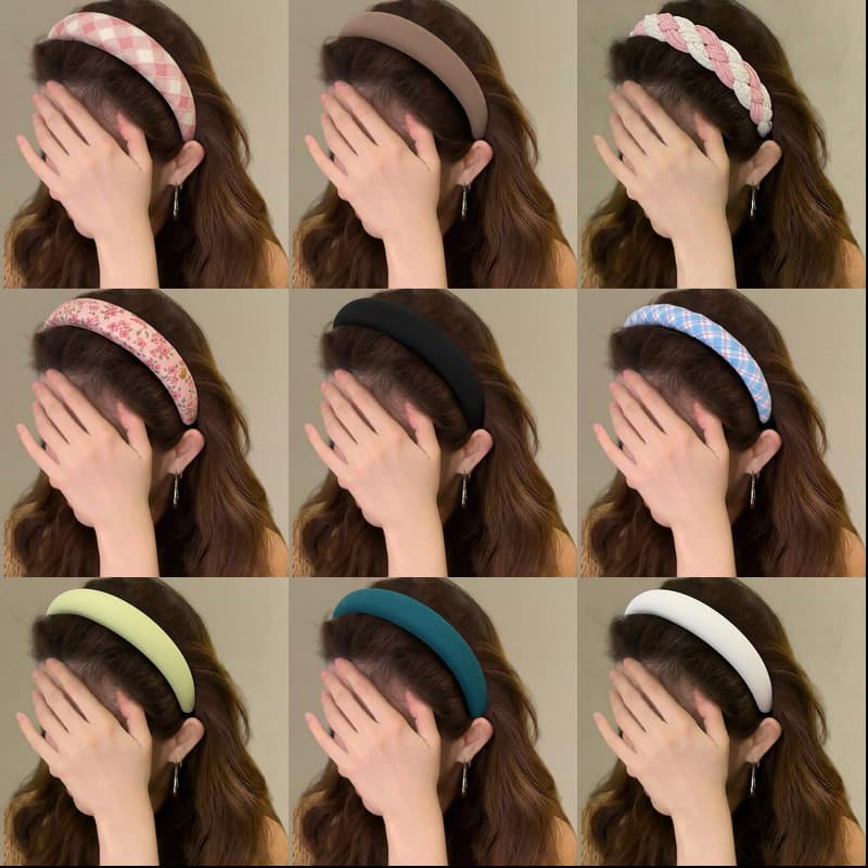 Rosa esponja bandana alta crânio pressão superior bandana lavagem rosto Anti-deslizamento Hairpin ins estilo menina doce