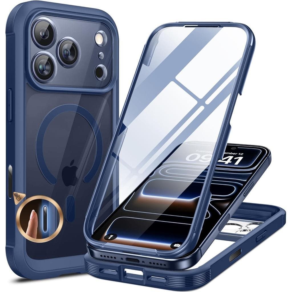 Capa Miracase para 17 Pro Max 6.9" Capa de Proteção Total para Telefone com Protetor de Tela de Vidro Integrado e Protet
