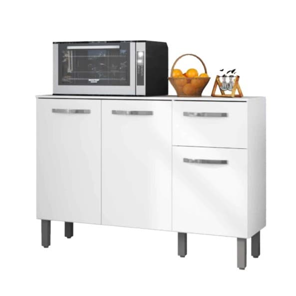 Balcão de Cozinha 3 Portas Mila Home 1 Gaveta MDP 120cm