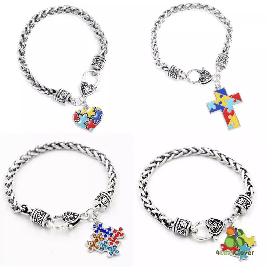 Autismo Geométrico Quebra-Cabeça Óleo De Gotejamento De Diamante Pulseira De Senhoras Cristal Jóias De Mão