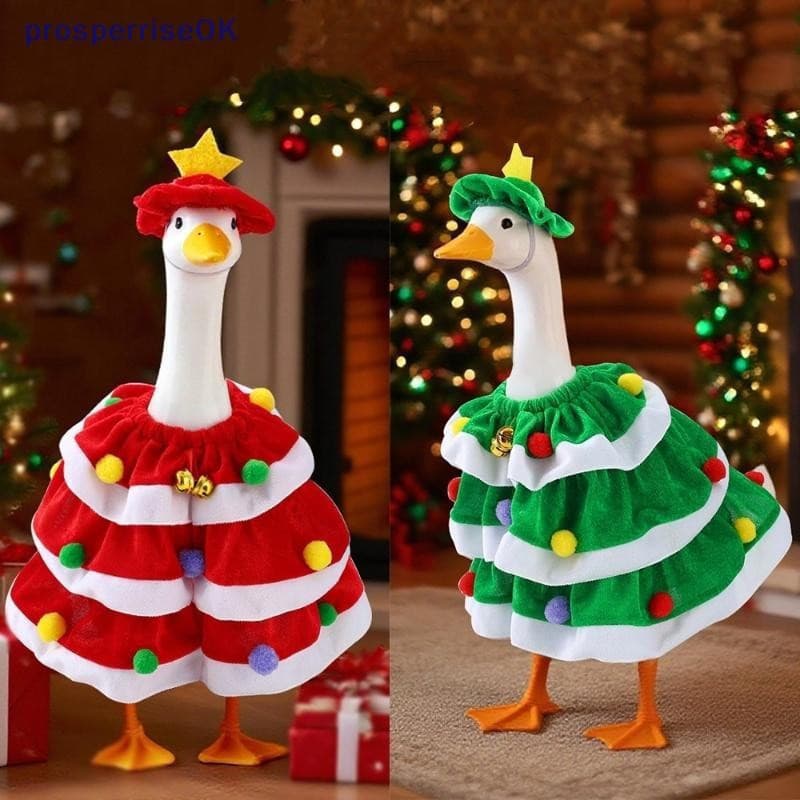 [newpros] Roupa De Ganso De Natal Festiva Varanda Roupas Com Capa De Chapéu Design Para Decoração De Festival [pubr]