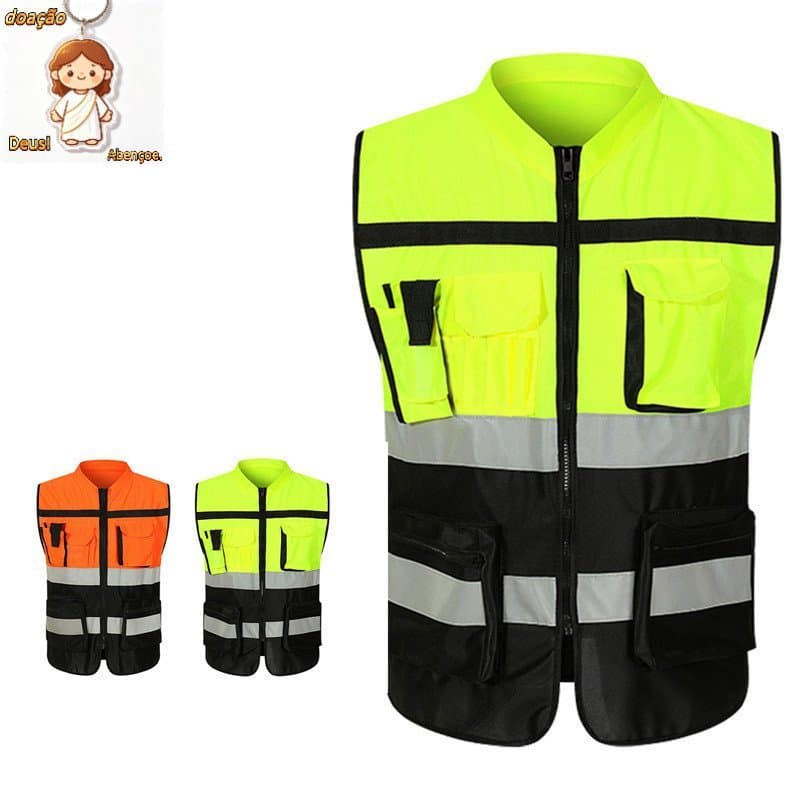 Colete Reflexivo De Alta Visibilidade SDS Roupas De Trabalho Motocicleta Ciclismo Esportes Jaqueta De Segurança Reflexiv