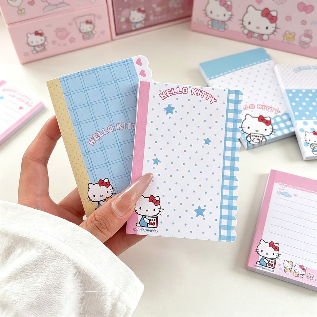 Etsuki genuíno Sanrio Joint bloco de notas HelloKitty bloco de notas estudante bonito bloco de notas memorando