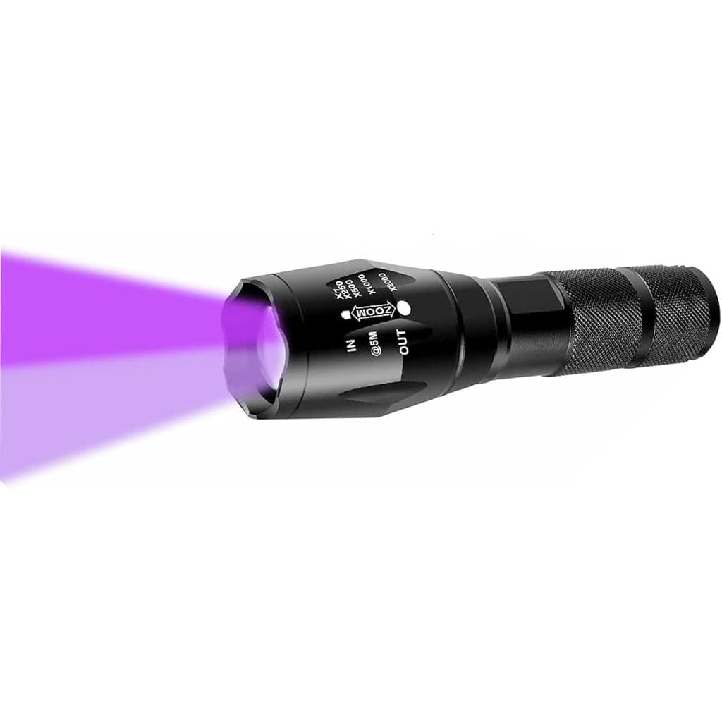 Luz UV 365nm e 395nm, lâmpada de Wood, luz negra, lanterna ultravioleta 2 em 1 para detectar manchas de urina de animais