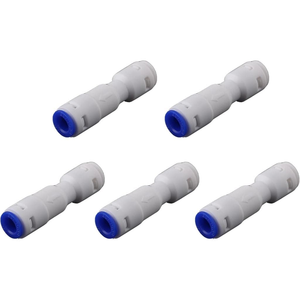 Conjunto de 5 Válvulas de Retenção Unidirecionais de 1/4 de Polegada para Filtro de Água por Osmose Reversa, Fácil Insta