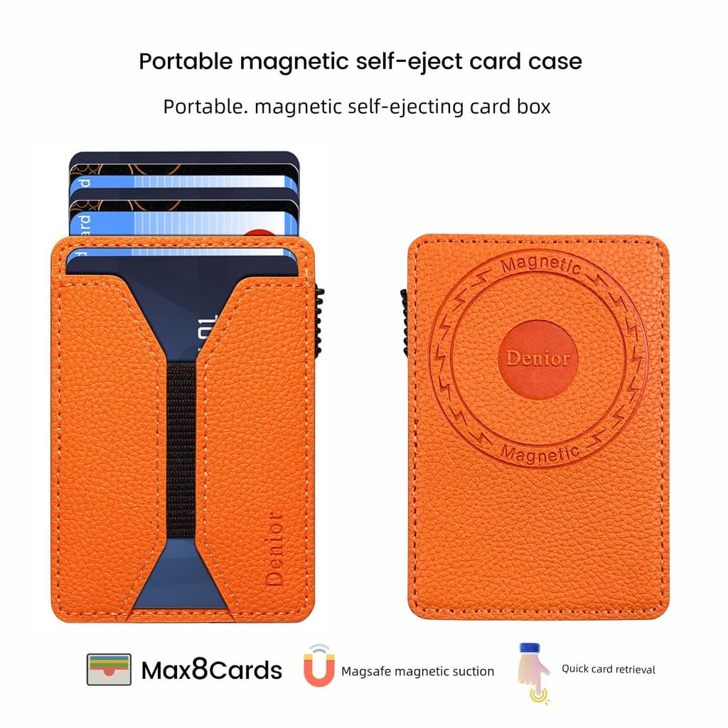 carteira magsafe Novo portátil automático Pop-up caso de cartão MagSafe titular do cartão magnético titular do cartão Mu