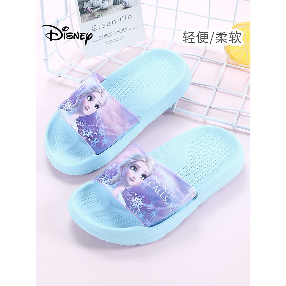 Disney chinelos infantis meninas sandálias chinelos verão meninas Elsa princesa bebê interior leve antiderrapante banho