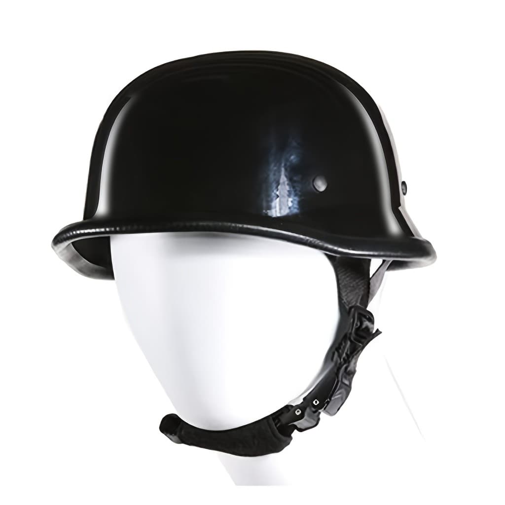 Boné De Caveira ABS , Chapéu Básico Com Acabamento Preto Brilhante E Alça De Queixo Ajustável Para Adultos , Bicicleta