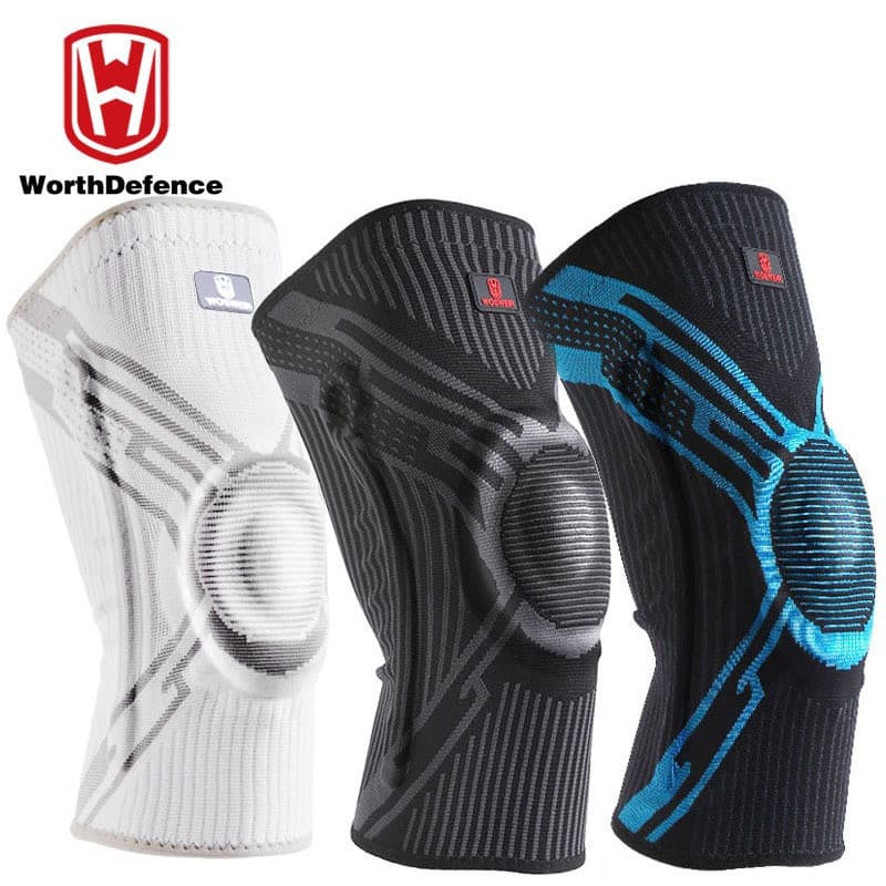 Worthdefence 1/2pçs Almofada De Silício Almofadas De Basquete Patella Suporte De Joelheira Junta Fitness Protetor De Man