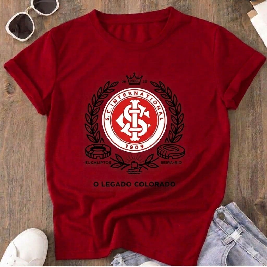 Camisa Feminina de Time Gaucho Porto Alegre Time Brasileiro Camiseta Confortável do Colorado  Esportivo Inter