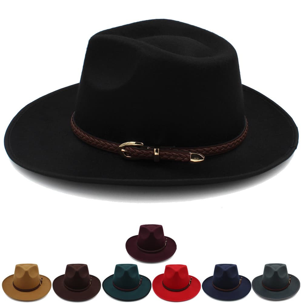Masculino grande borda chapéu de lã Retro cavalheiro Shanghai praia chapéu feminino panamá chapéu quente protetor solar