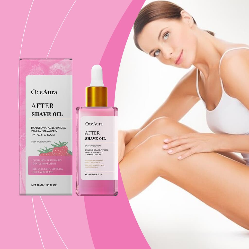 Cross-Border estoque pronto estilo de venda quente calmante cabelo morango baunilha cuidados pós-barba essência cuidados
