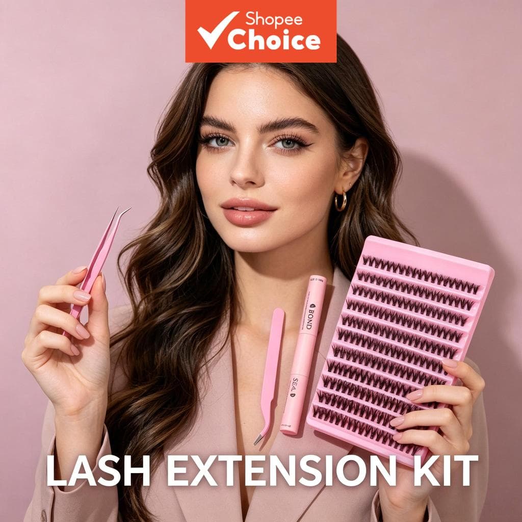 Kit de extensão de cílios 200 feixes 20D/30D/40D/50D/60D/80D mix 8-16, inclui pinça e cola