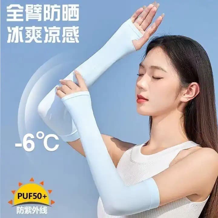 [Estoque pronto] Mangas protetoras solares de verão femininas para dirigir ao ar livre equitação Anti-ultravioleta estil