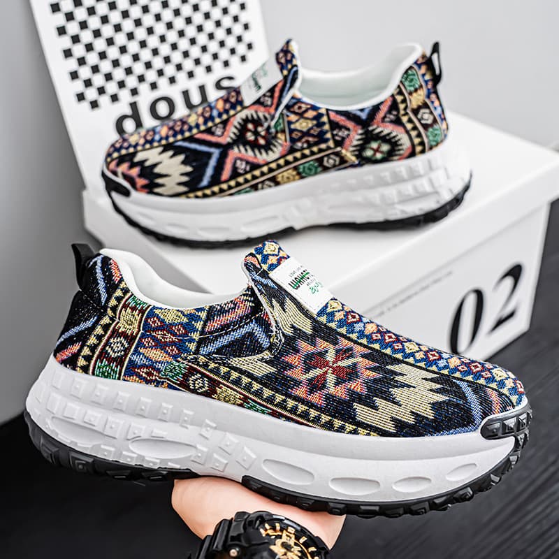 Primavera papai sapatos masculinos street Wear All-Match sola grossa aumentando influenciador Casual deslizamento-On tên