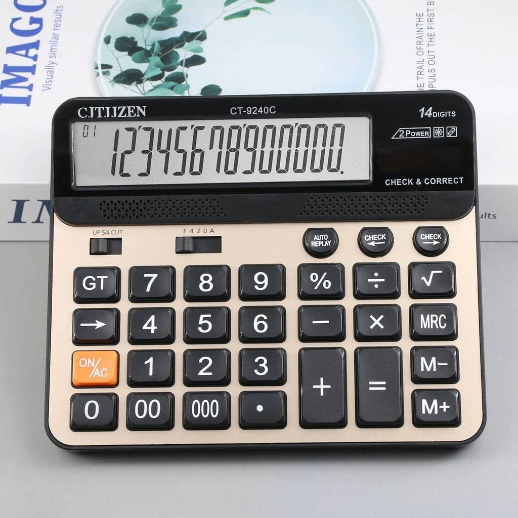 Calculadora Solar de 14 bits, botão de computador, escritório financeiro dedicado, estoque pronto CT-9240C, presente com