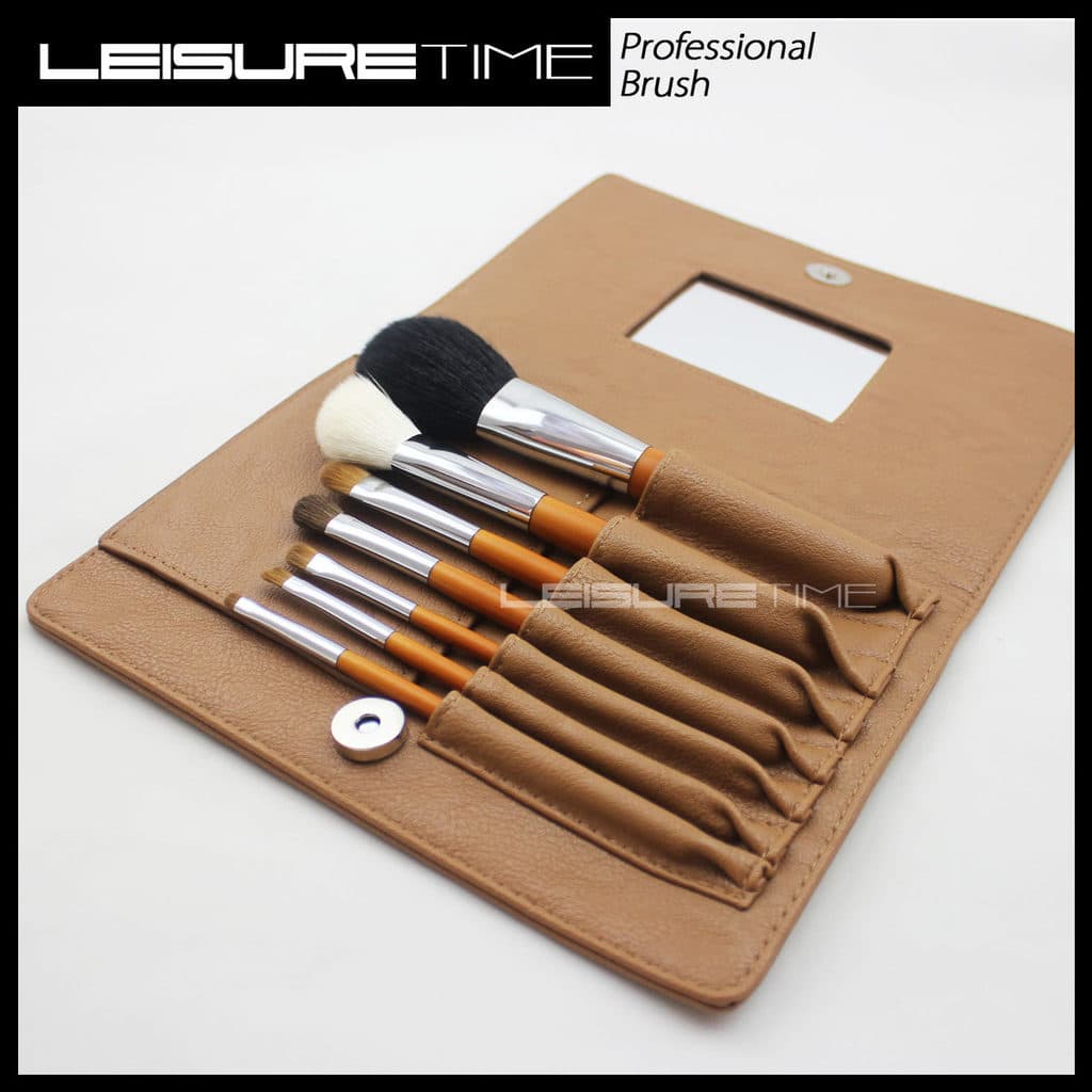 kit pincel maquiagem kit pincel maquiagem com glitter mini pincel maquiagem 7 peças conjunto de cabelo de vison de madei