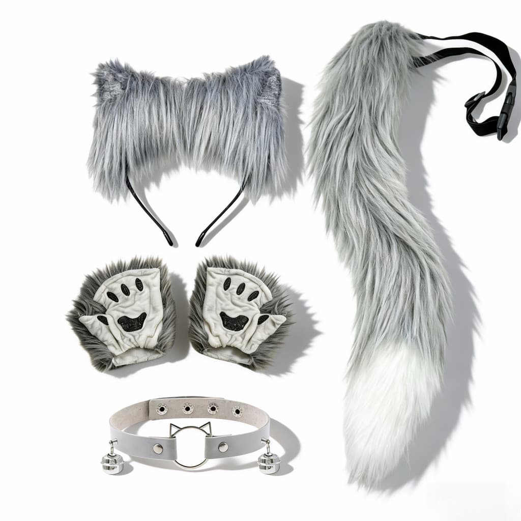 Máscara de Raposa Pequena Chat-Zhai para Halloween, Máscara de Demônio de Raposa para Baile de Máscaras, Máscara de Gato