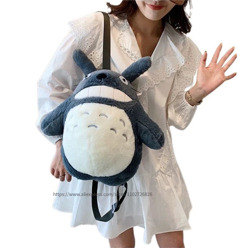 Mochila Totoro Plush Kawaii Para O Ombro Do Jardim De Infância