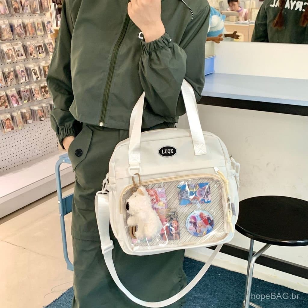 Bolsa Feminina Grande Capacidade Ita Bag Nova Bolsa de Mão Moda Coreana Doce Bolsa de Ombro Única Transversal Moch
