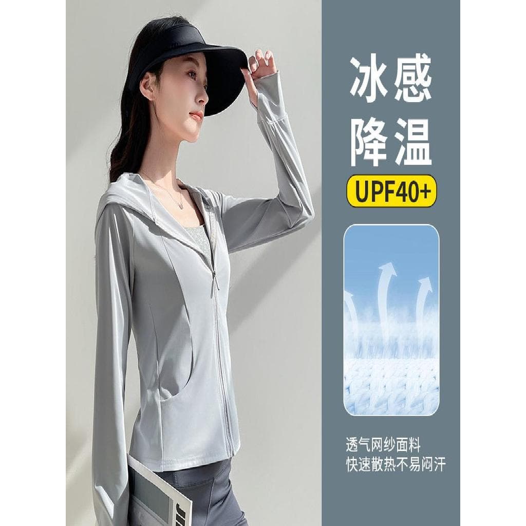 Bolso de seda gelo protetor solar roupas senhoras verão novo estilo fino-ajuste Anti-ultravioleta esportes ao ar livre C