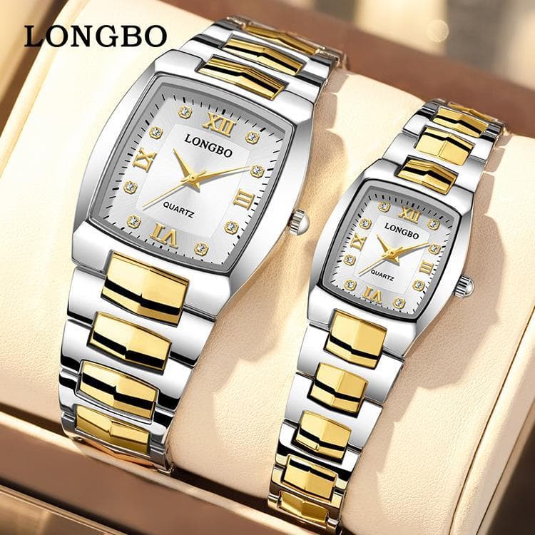 Relógio de quartzo novo estilo casal relógio transfronteiriço das mulheres dos homens à prova dwaterproof água pulseira