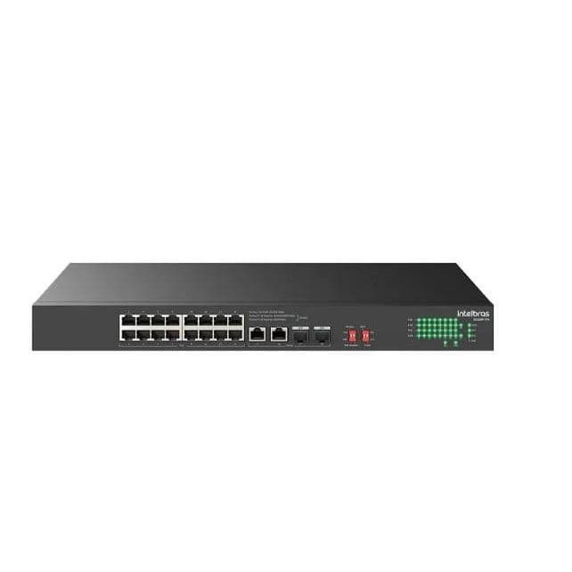 Switch Nao Gerenciavel 16 Portas PoE Fast Ethernet e 4 Portas Uplink Intelbras S1118FPA