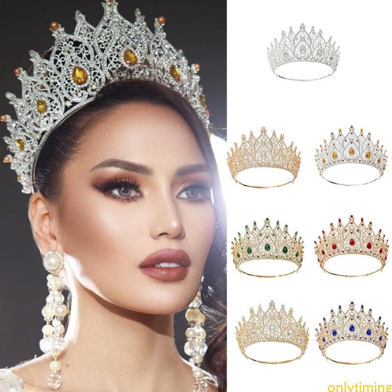 onlytiming Elegante Coroas Tiaras Para Concurso Rainha Bandana Perfeita Casamentos E Adereços Fot