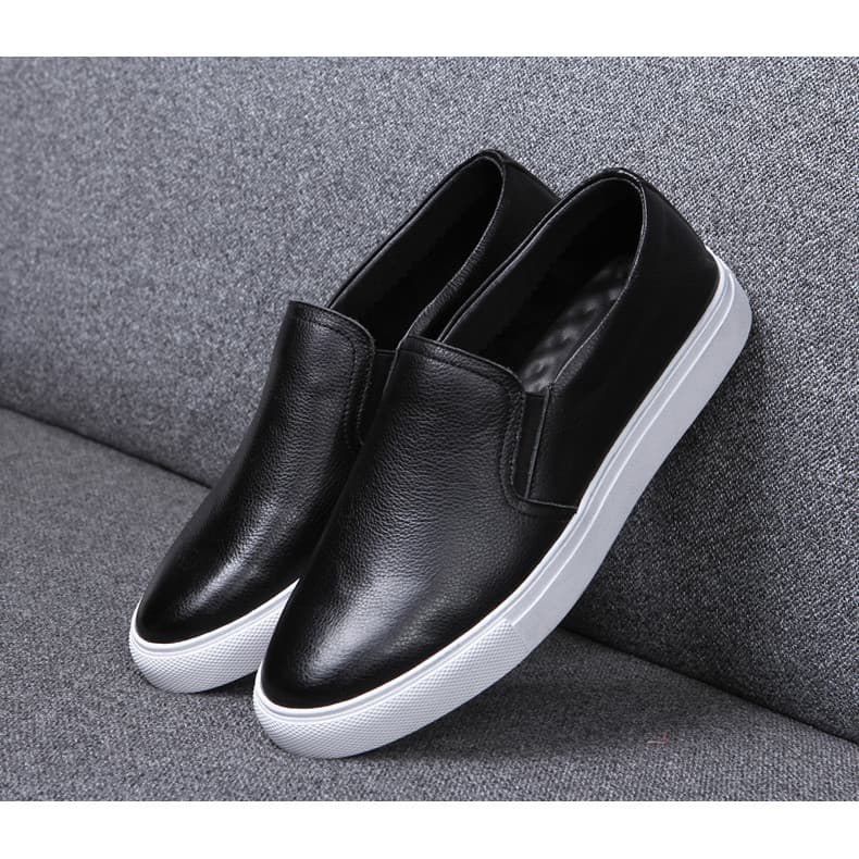 Sapatos masculinos primavera outono camada superior mocassins de couro sapatos casuais masculinos deslizamento-em tênis