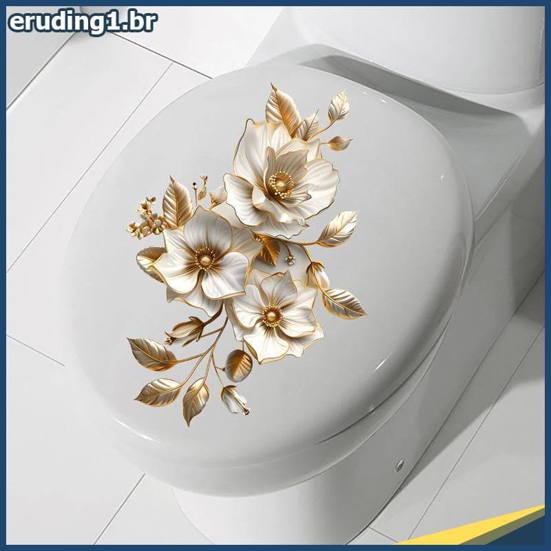 erudi Linda Tampa De Vaso Sanitário De Lótus Stier Decorativa À Prova D'água Autoadesiva .